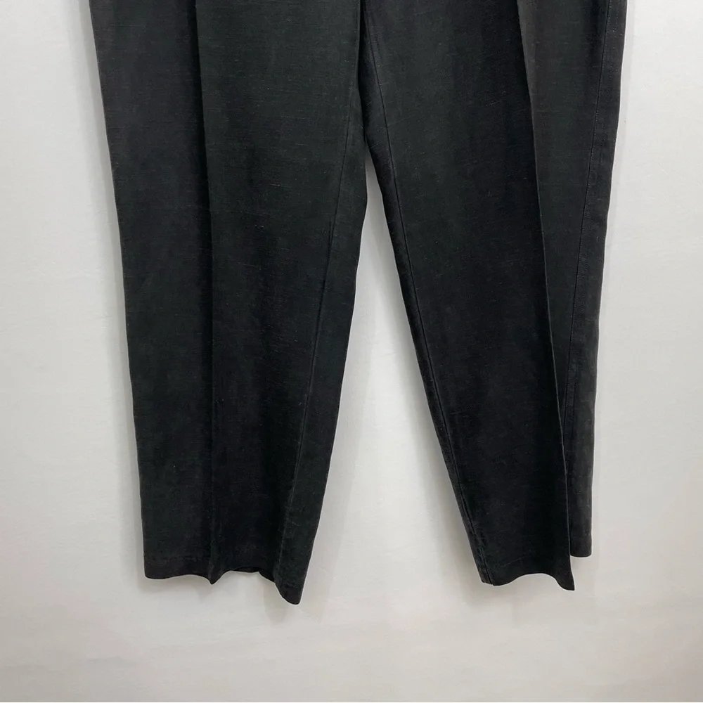 Fitigues Black Silk Linen Blend Pants - Picture 6 of 8